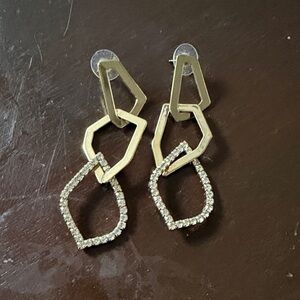 Elegant Gold and Silver Geometric Earrings